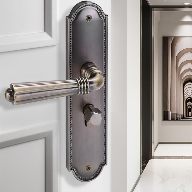 Serrure de porte intérieure silencieuse rétro Blue old pour boiserie