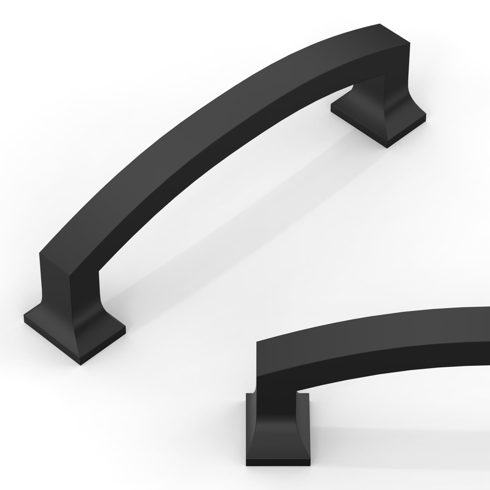 Talentedeco 10 Pack Matte Black Cabinet Pulls 3.75 Inch(96mm) Kitchen Cabinet Handles Solid Heavy Duty Drawer Pulls