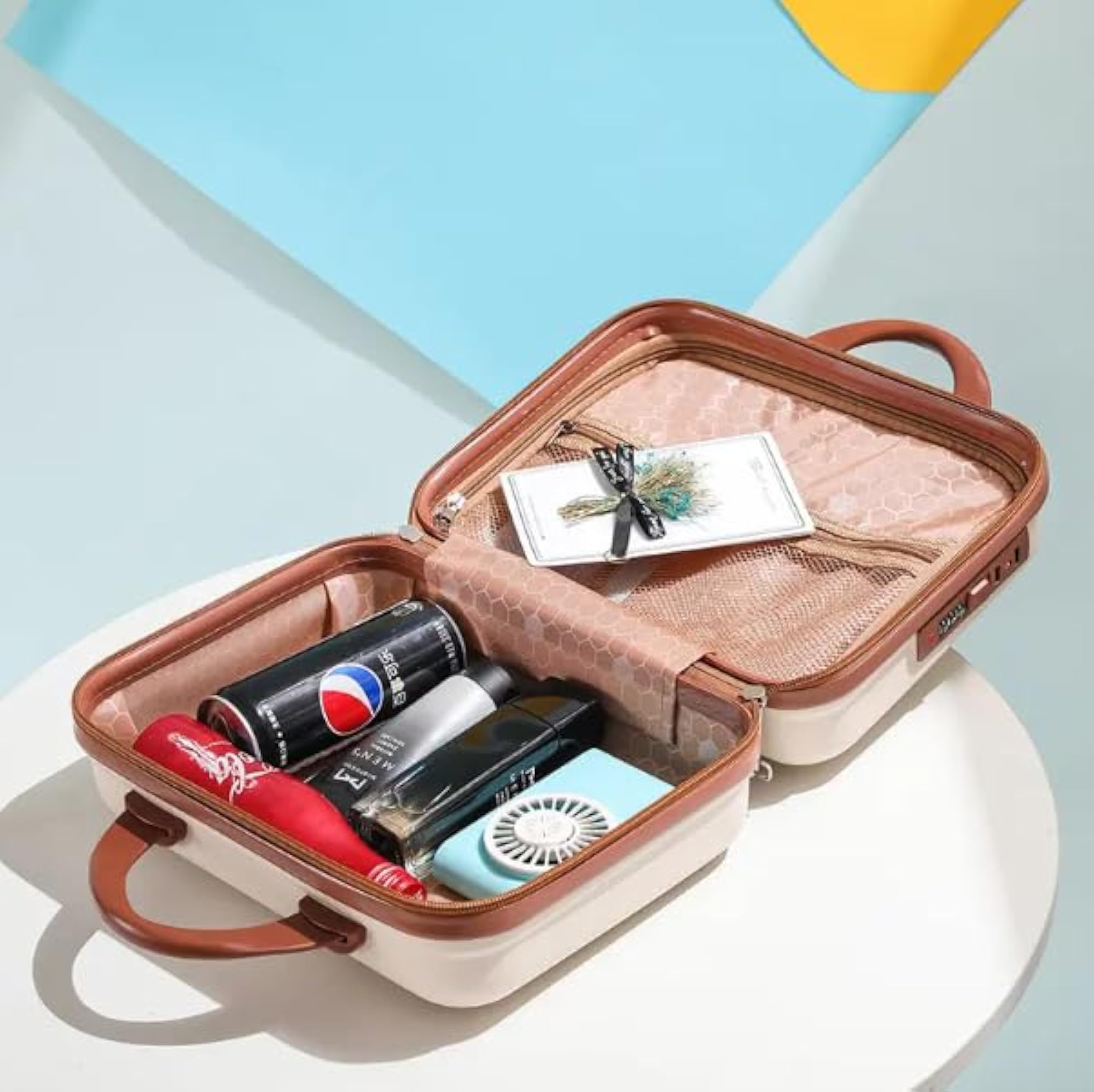 Portable ABS Makeup Travel Case, Water-Resistant Design