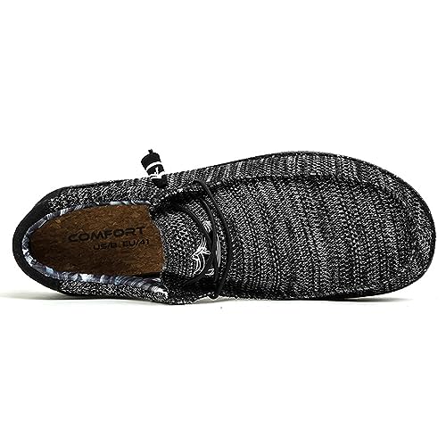 Men's Canvas Loafer Lightweight Softsole Flat Deck Shoes Vintage Casual Loafer Boat Shoes2