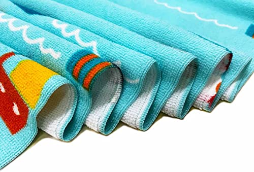 Pinkeonline Nautical Beach Towels For Kids Terry Blanket Throw Microfiber 27.5X55 Inches For Bath Swimming Camping And Sport, Voyage. #TOP2