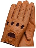 Riparo Genuine Leather Driving Gloves (Large, Tan)