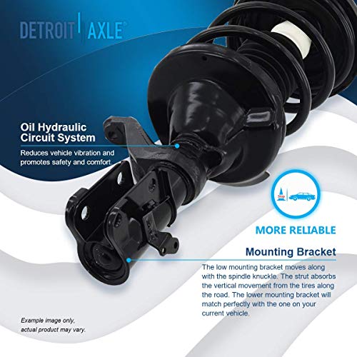 Image of Detroit Axle - 8pc Front End Suspension Kit for 2001-2005 Honda Civic 2001-2003 EL 2 Lower Control Arms 2 Lower Ball Joints 2 Ready Struts 2 Sway Bar End Links 2002 Replacement