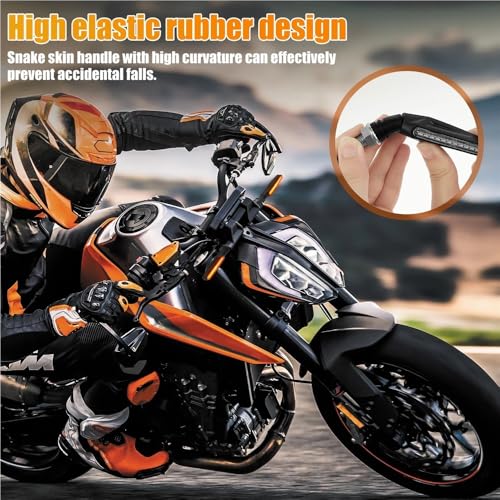 Intermitentes secuenciales de flujo continuo para moto con luz trasera integrada pack de 4 6