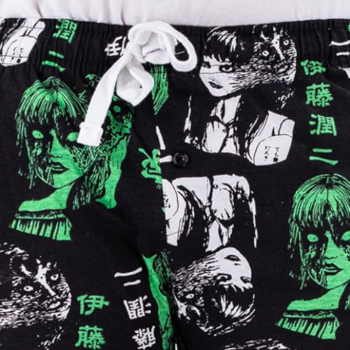 Ripple Junction Junji Ito Men’s Lounge Pants I am Tomie Kawakami Kanji Horror Manga All Over Print Officially Licensed2