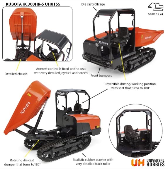 Kubota KC300HR-5 dumper sur chenilles avec benne rotative 90° - 2