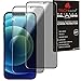 [2 Pezzi] TECHGEAR Vetro Privacy per iPhone 12 / iPhone 12 Pro - Privacy 3D Pellicola in Vetro Temperato Anti Spia Copertura Completa [Durezza 9H] [Senza Bolle] Compatibile con iPhone 12/12 Pro (6,1)