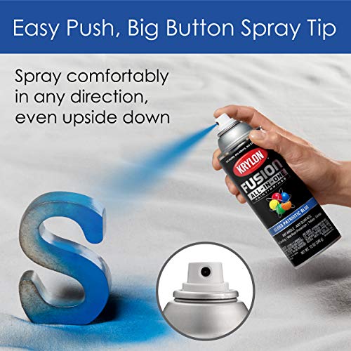 Image of Krylon K02716007 Fusion All-In-One Spray Paint for Indoor /Outdoor Use, Gloss Patriotic Blue, 12 Ounce (Pack of 2)