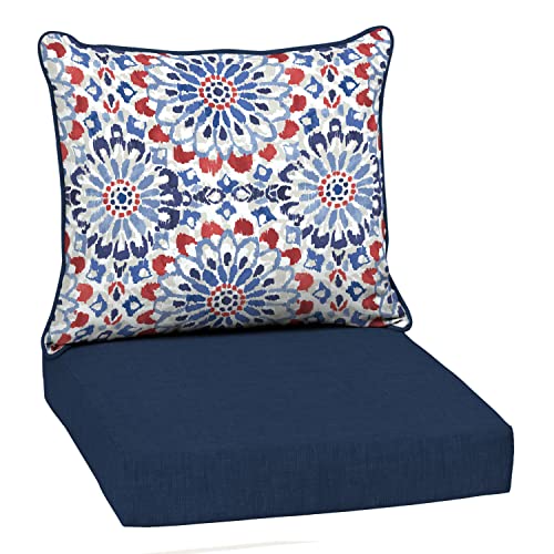 Image of Arden Outdoor Deep Seat Cushion Set, 22x24, Clark Blue