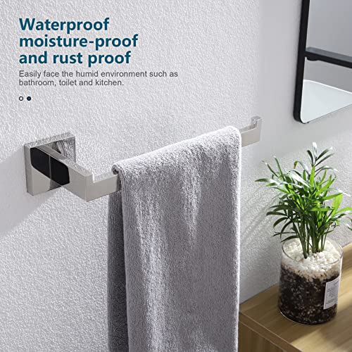 Image of KOKOSIRI Towel Bar Shiny Chrome Hand Towel Ring Holder for Bathroom Kitchen Hardware Wall Mounted, Polished Stainless Steel, B3003CH
