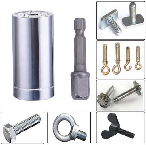 Floratek Universal Socket 11mm-32mm, Multi-Function Hand Tool Set Repair Kit 7/16-1-1/4 Inch Screwdriver Wrench with Power Drill