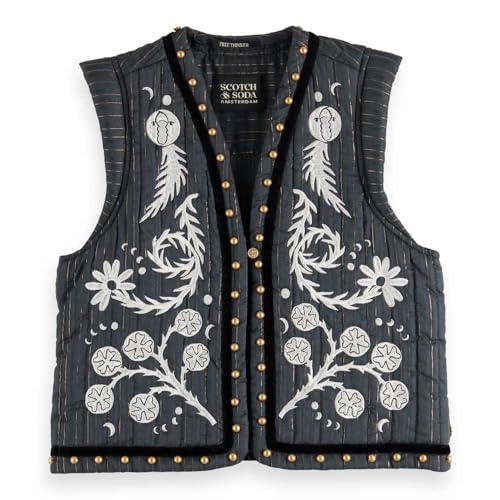 Embroidered Gilet for Girls - Mystic
