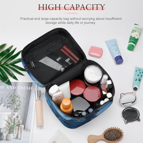 Foldable Travel Luggage Bag for Men And Women, Dry And Wet Separation Portable Travel Luggage Bag, Blue Rose Printed Waterproof Sports Luggage Bag, Fitness Bag4