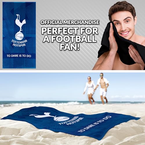 Toalla de algodón Tottenham Hotspur FC con escudo de fútbol 3