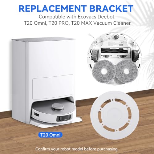 Image of Mop Pad Plate Accessories for Ecovacs Deebot T20 Omni / T20 PRO / T20 MAX Vacuum Cleaner - Vacuum Pad Board Holder Replacement Part Attachment