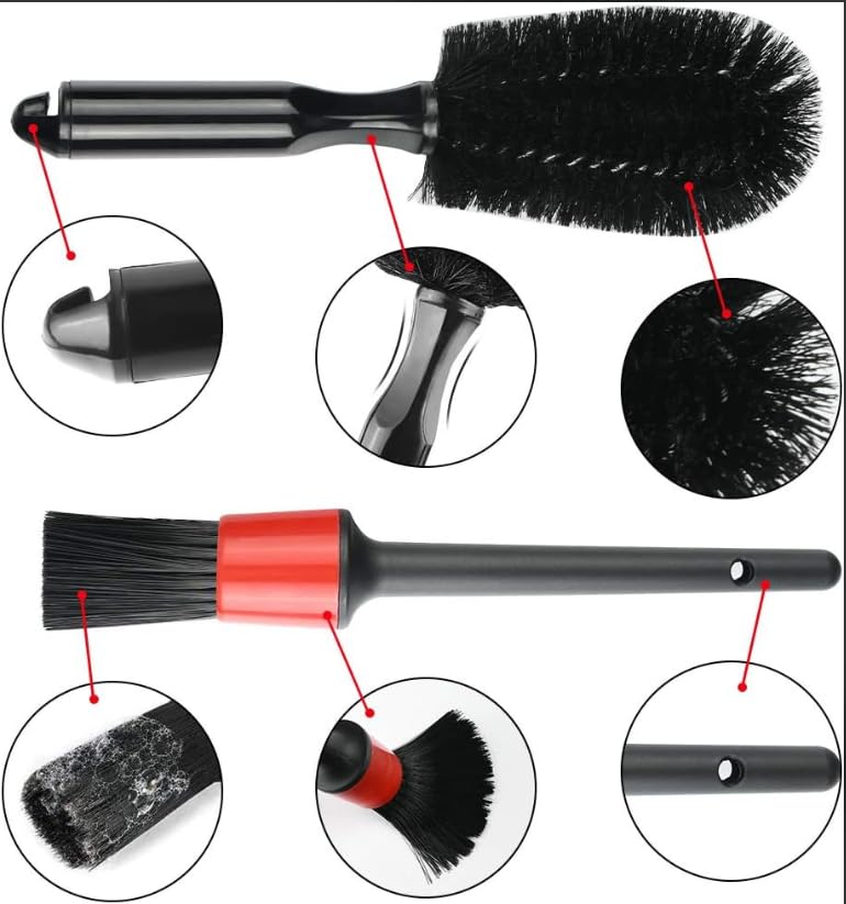 13 Stück Auto Reinigungsbürsten Set für BAIC Beijing X7 X75 2023 2024, Innenraum Felgen Motor Pflegeset Professionell Werkzeug