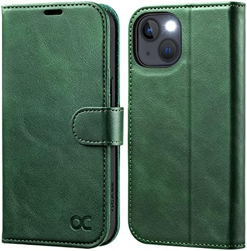 OCASE for iPhone 14 Case, Premium PU Leather iPhone 14 5G Wallet Case Flip Phone Cover with[RFID Blocking][Card Holder][TPU Inner Shell] for the 6.1 Inch 2022 5G,Black
