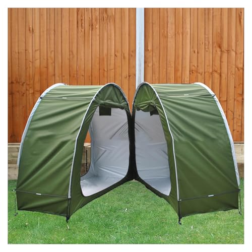 Fxiaobin 2 PCS Box Biciclette può Essere Giuntato Garage Moto per Esterno con Tessuto Oxford 210D PU4000 Impermeabile Casetta da Giardino Tettoia per Esterno,Green