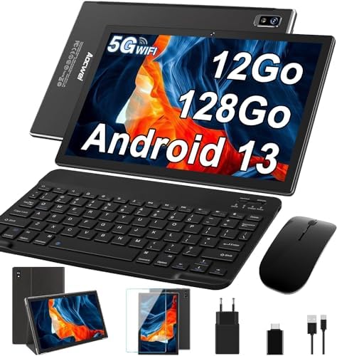 KINGRID 2025 Dernier 10 Pouces Tablette Android 15, 24Go RAM