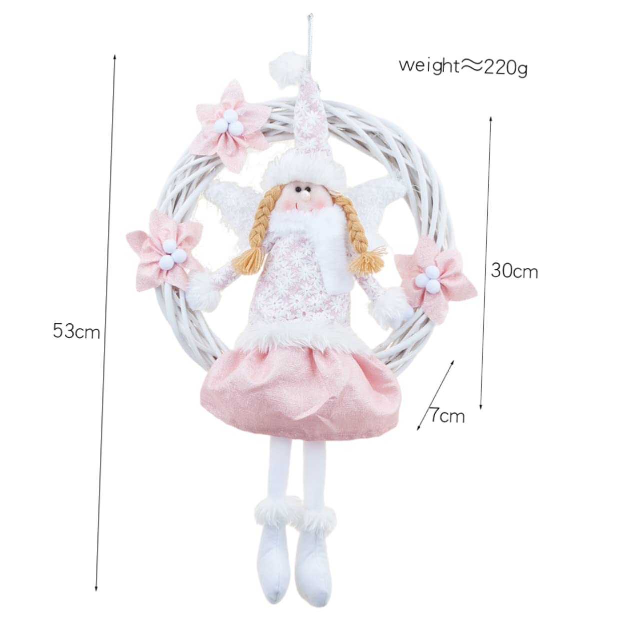 Colgante Ángel para Decoración Navideña Navideña para Colgar Puerta o Pared De Fiesta