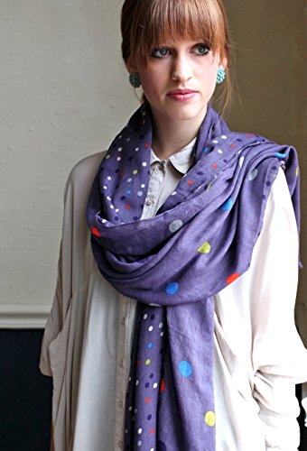 Anika Dali Women's Polka Dot Scarf (Aubrey Multicolor Purple) #TOP2