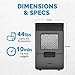 Newair Nugget Ice Maker Countertop - 44lbs/Day, Countertop Sonic Ice Machine, Self-Cleaning & Refillable Water Tank, Pebble Ice Maker, Ideal for Home Office, Kitchen or Bar | Black Stainless Steel