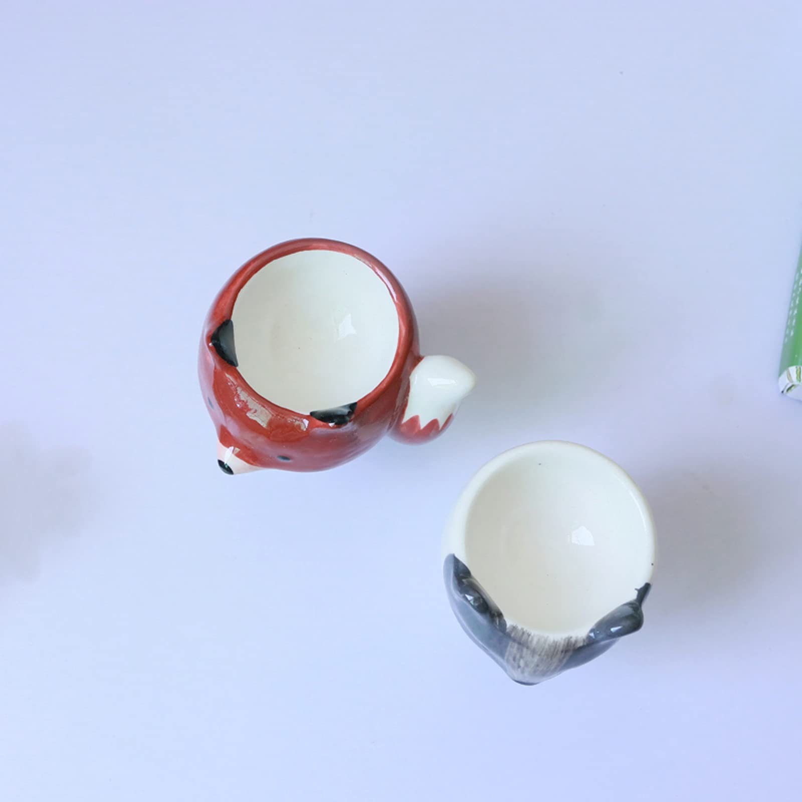 Fouets pour la Cuisine Coquetier en céramique Écureuil Roux créatif Plateau à Oeufs Peint à la Main Petits Ornements Mignons Petit déjeuner pour Enfants Coquetier Petite Tasse Fouet à fouetter Good