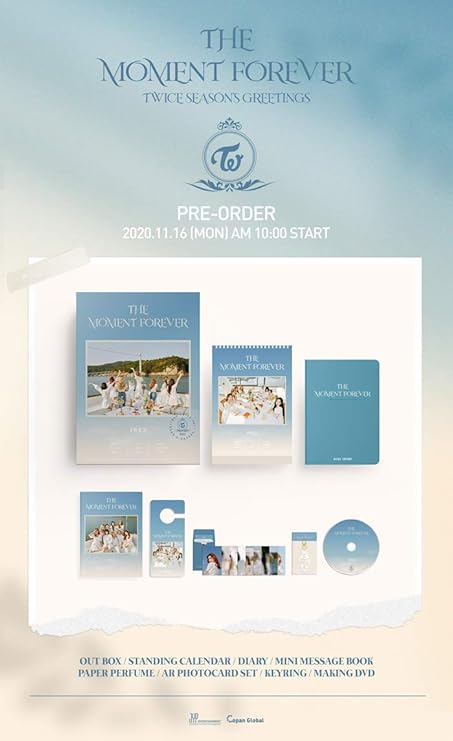 Amazon Com Twice 21 Season S Greetings The Moment Forever Calendar Set Extra Photocards Set Office Products