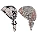 Produktbild Frauen Baumwolle Chemo Hüte Slouchy Soft Bandana Vor - Gebunden Beanie Turban Cap für Krebspatienten Haarausfall 2 Pack