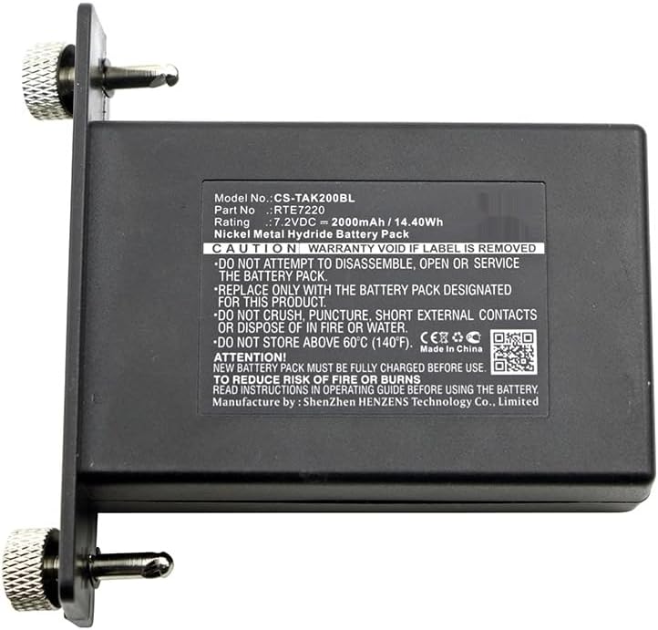 2000mAh Battery Replacement for Teletec AK2 Transmitter FW43 AK2 Transmitter 10191556 AK2 Transmitter FW24 RTE7220 (7.2V)