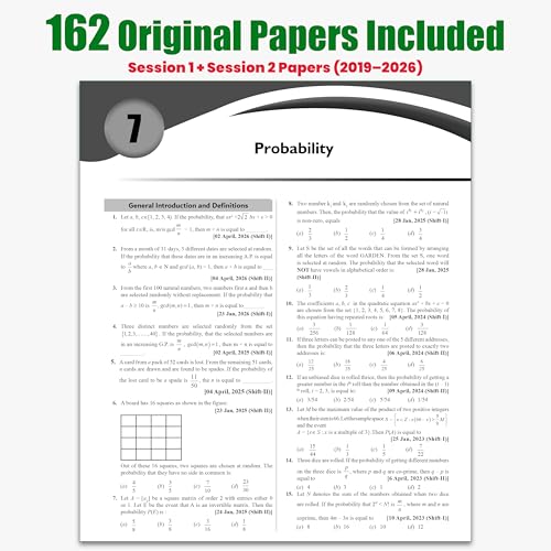Image of PW JEE Main 8 Years (2019 - 2026) PYQs Mathematics Chapterwise and Topicwise | All 162 Sets Previous Years Solved Papers For JEE Main 2027 Exams | Concentrate on Relevance
