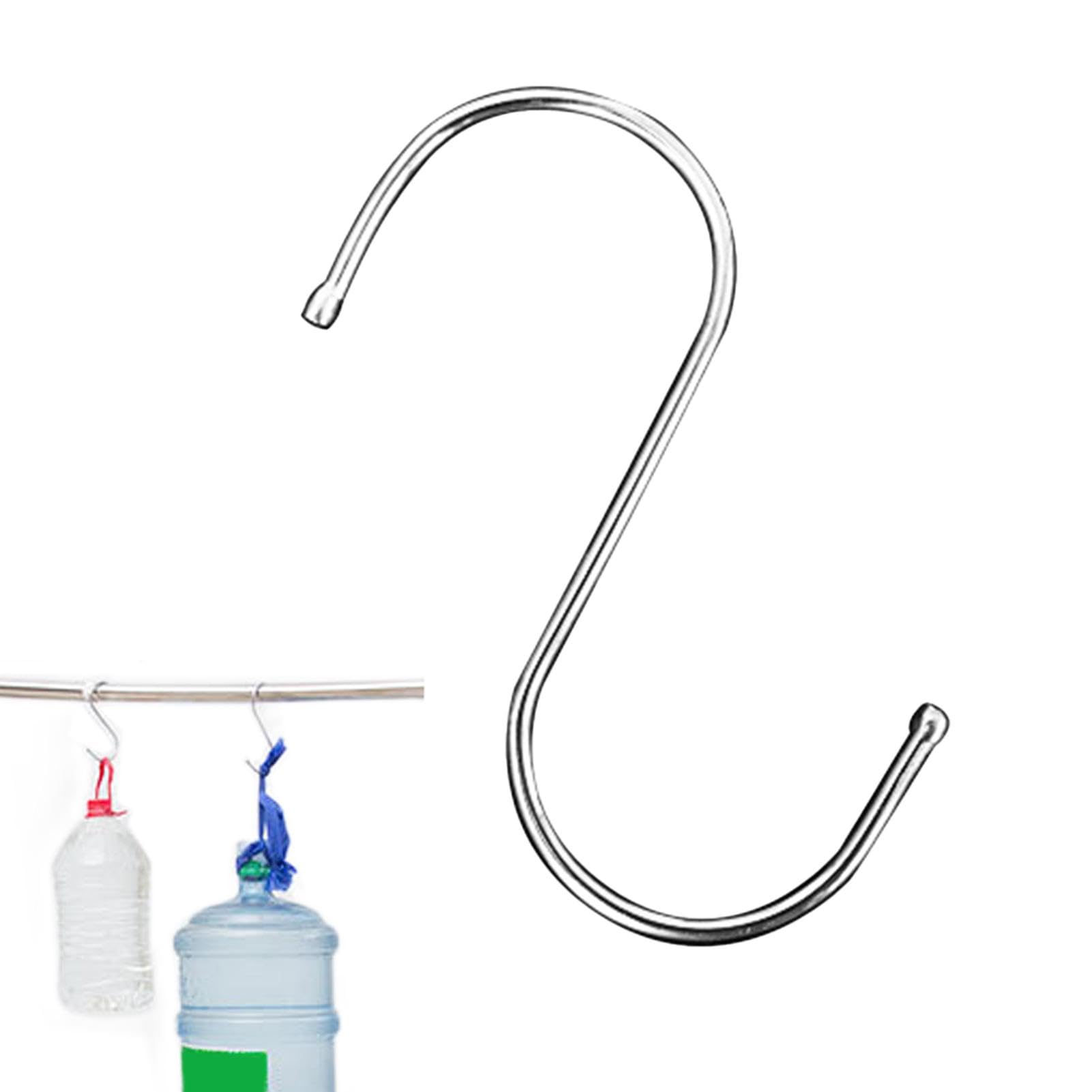 S Shaped Hook for Clothes - Multipurpose Stainless Steel Metal Hanging Hooks - Fashionable PortableS Hook for Hanging, Rust-Proof Hangers with Large Bearing Load for Kitchen, Bathroom