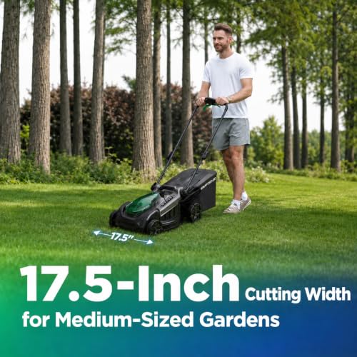 Image of 17.5 inch 40V Brushless Cordless Lawn Mower for Medium Yards