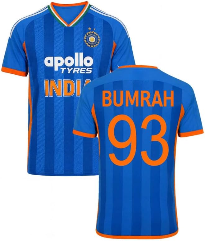 Bumrah India Jersey New 2026 T20 Jersey for (Boys,Men & Kids)