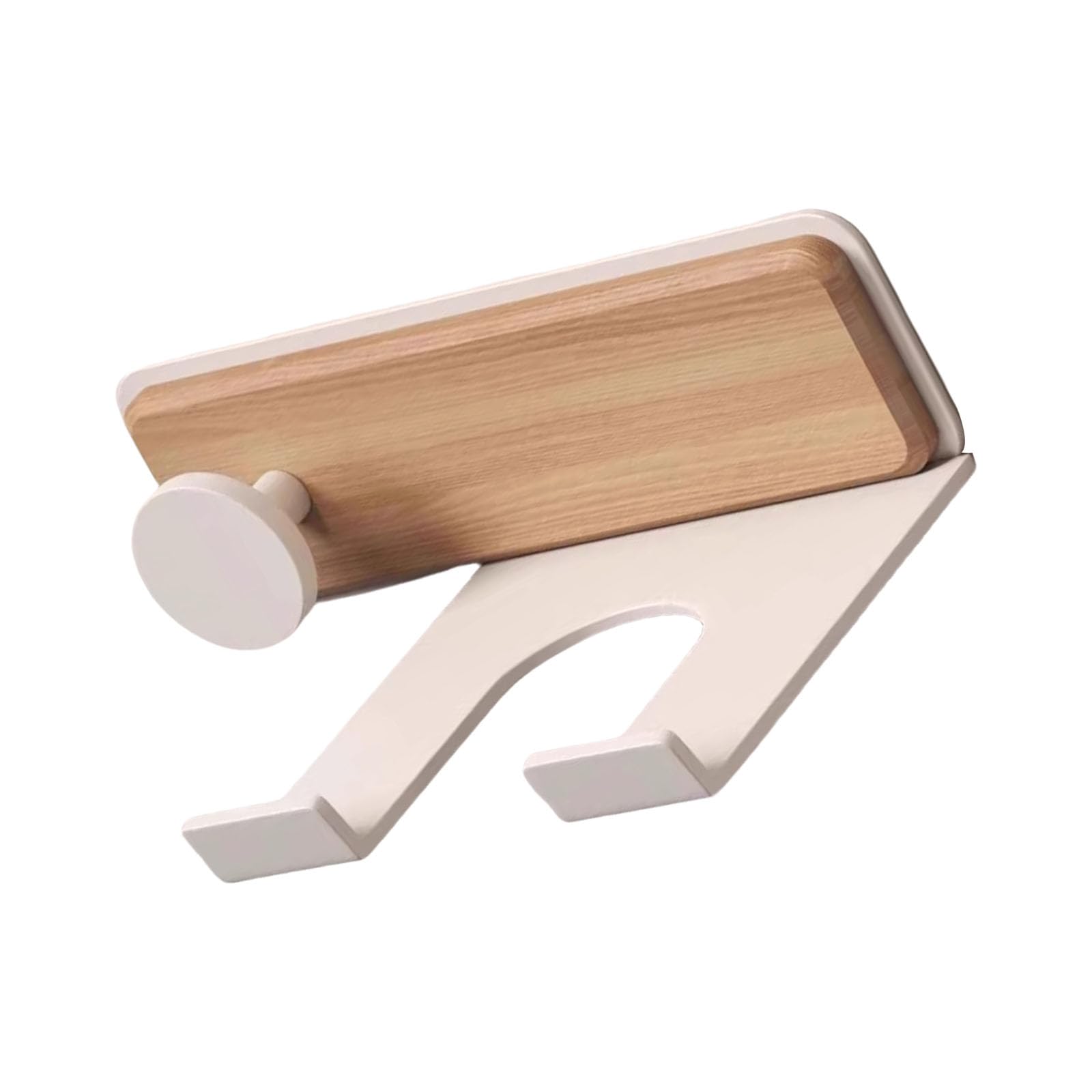 Nucelit Model B Wood Hairdryer Holder Wall Mounted Hair Dryer Holder Storage Rack Hair Care & Styling Tool Organizers None Drilling Wood Hairdryer