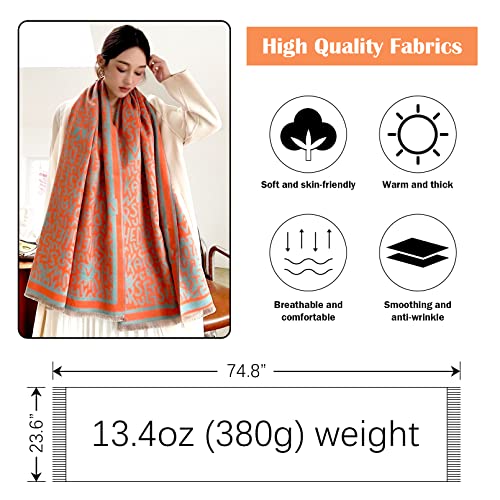 Womens Pashmina Shawls & Wraps Scarf, Cashmere Large Soft Fall Winter Scarves for Wedding Evening Dress2