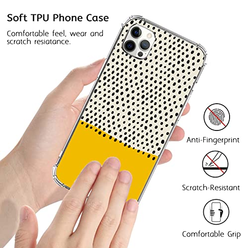 Fisgerod Polka Dots Phone Case Dalmatian Spots Cover Fit For Iphone 13 Pro, Polka Dots Pattern Case For Girls Women Men,Unique Trendy Tpu Bumper Cover Case For Iphone 13 Pro #TOP1