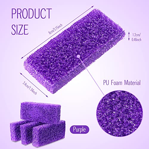 Batiyeer 100 Pcs Pumice Stone for Feet Scrubber Dead Skin Disposable Foot Pumice Foot Shower Scrubber Foot Scrubber for Heel Cuticle Callus Remover Bath Spa (Purple) - Thumbnail 2