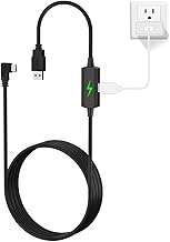 eppfun Upgrade Link Cable 5M/16FT for Oculus Quest 2, with Separate Charging Port, 5Gbps High Speed Data Transfer, USB 3.0 Type A to C Cable for VR Headset Accessories and Gaming PC (Black)