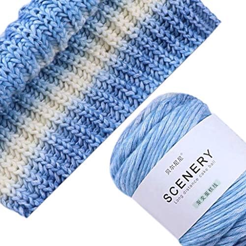 100g Hand Knitting Cake Yarn Gradient Ombre Colorful Crochet Woven DIY Knitting Wool Thread