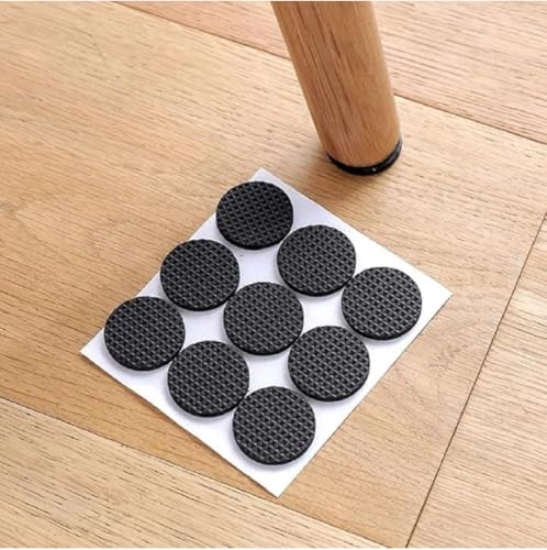 Image of 18pcs Round Anti-Slip Grip Pads - Self-Adhesive Rubber Cushions Protectors (Pack of 1) 2.5cm*2.5cm Black