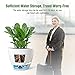 WOUSIWER 10 inch Self Watering Planters, 2 Pack Large Plastic Plant Pots with Deep Reservior and High Drainage Holes for Indoor Outdoor Plants and Flowers, White