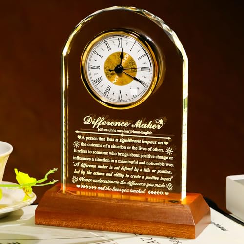 Reloj de cristal con base de madera de alta estabilidad y visualizacion nitida 2