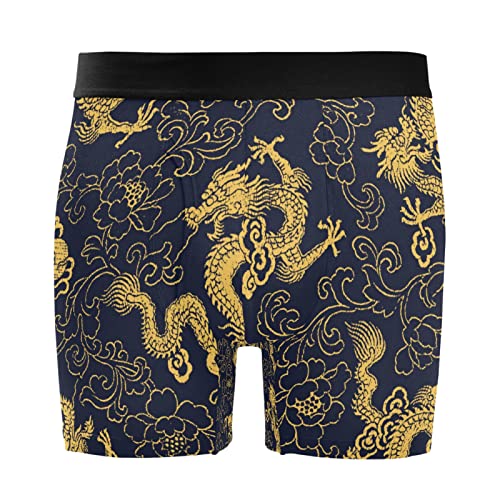 Ropa interior para hombre bóxer elástico de dragón japonés pack de 2 calzoncillos cómodos