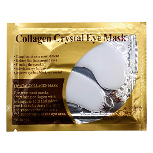 Ruzzut Adesivos sob os olhos – 30 pares de máscara de colágeno dourado 24 K, almofadas de gel antien