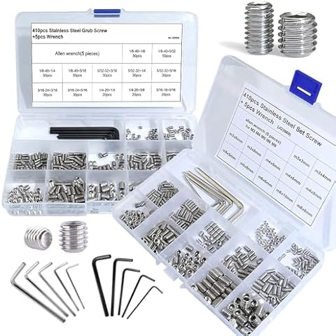 EilxMag 830pcs Allen Head Socket Hex Grub Screw Set Cover