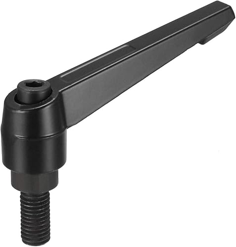 Miniatura 54 de uxcell M8 x 1.260 in Mango de sujeción ajustable Palanca de sujeción Rosca Botón de trinquete macho roscado Perillas de bloqueo Tornillo giratorio
