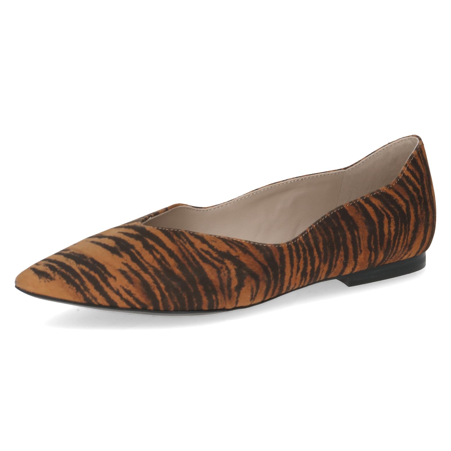 CAPRICE Women's Ballet Flats in Leather, Orange (Orange Tiger), 5.5 UK