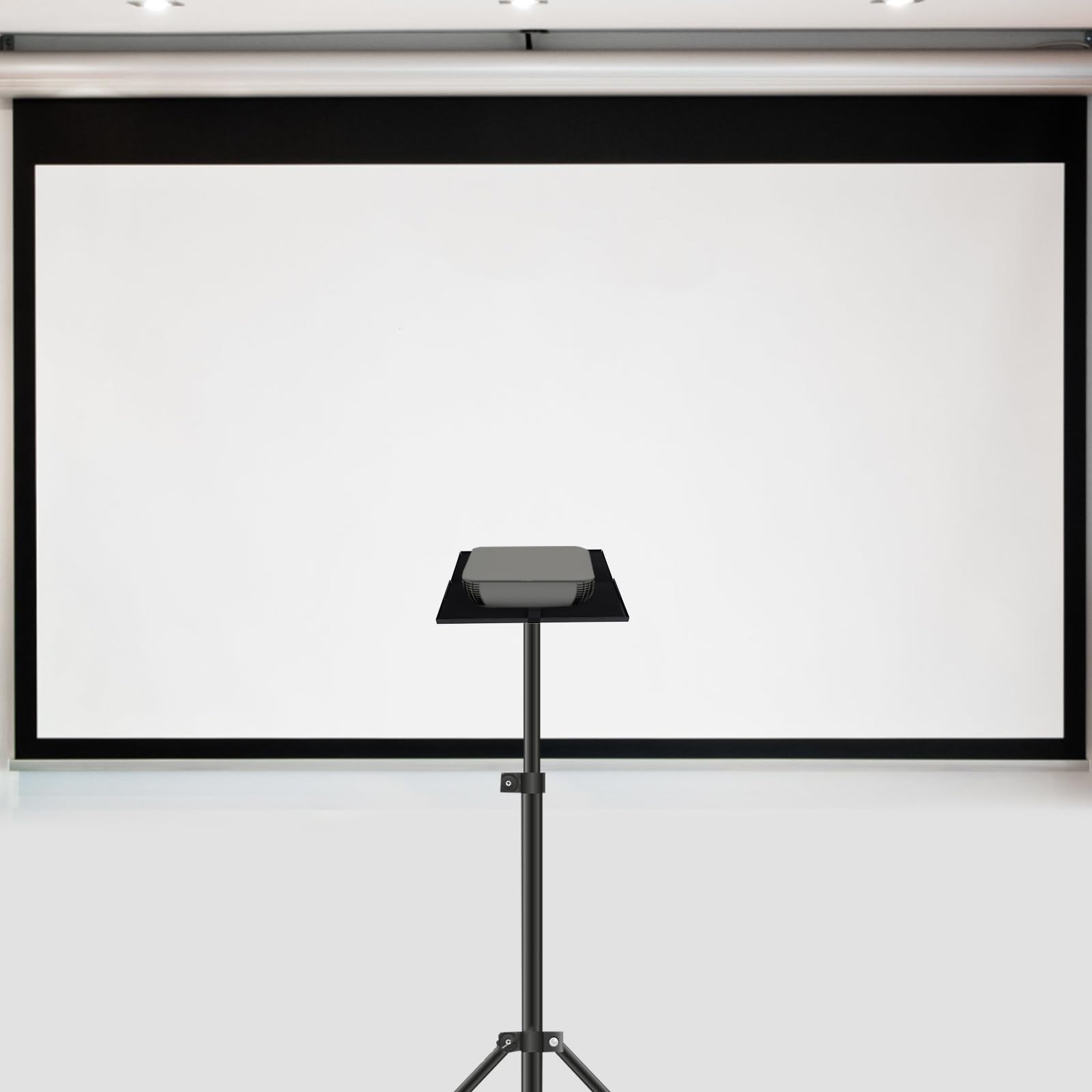 Bandeja para Portátil Trípode, Soporte Plegable para Proyector Negro
