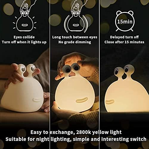 Home Night Light for Kids Mother USB Rechargeable Cute Animal Lamps,Touch Control&Timer Setting,Safe Silicone,ABS+PC Material BedsideLamp,Portable RechargeableTimeble LED Lamps for Breastfeeding,White